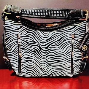 NEW  Concealed Weapon Handbag-Holster Included, Women's Vegan Leather Zebra